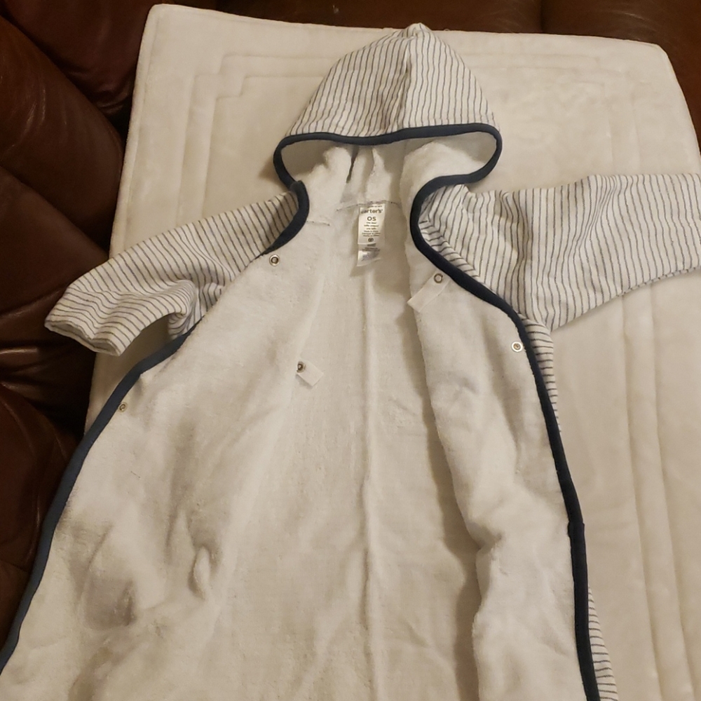 SOLD**Carter's Baby Hooted Bath Robe - Picture 3 of 3